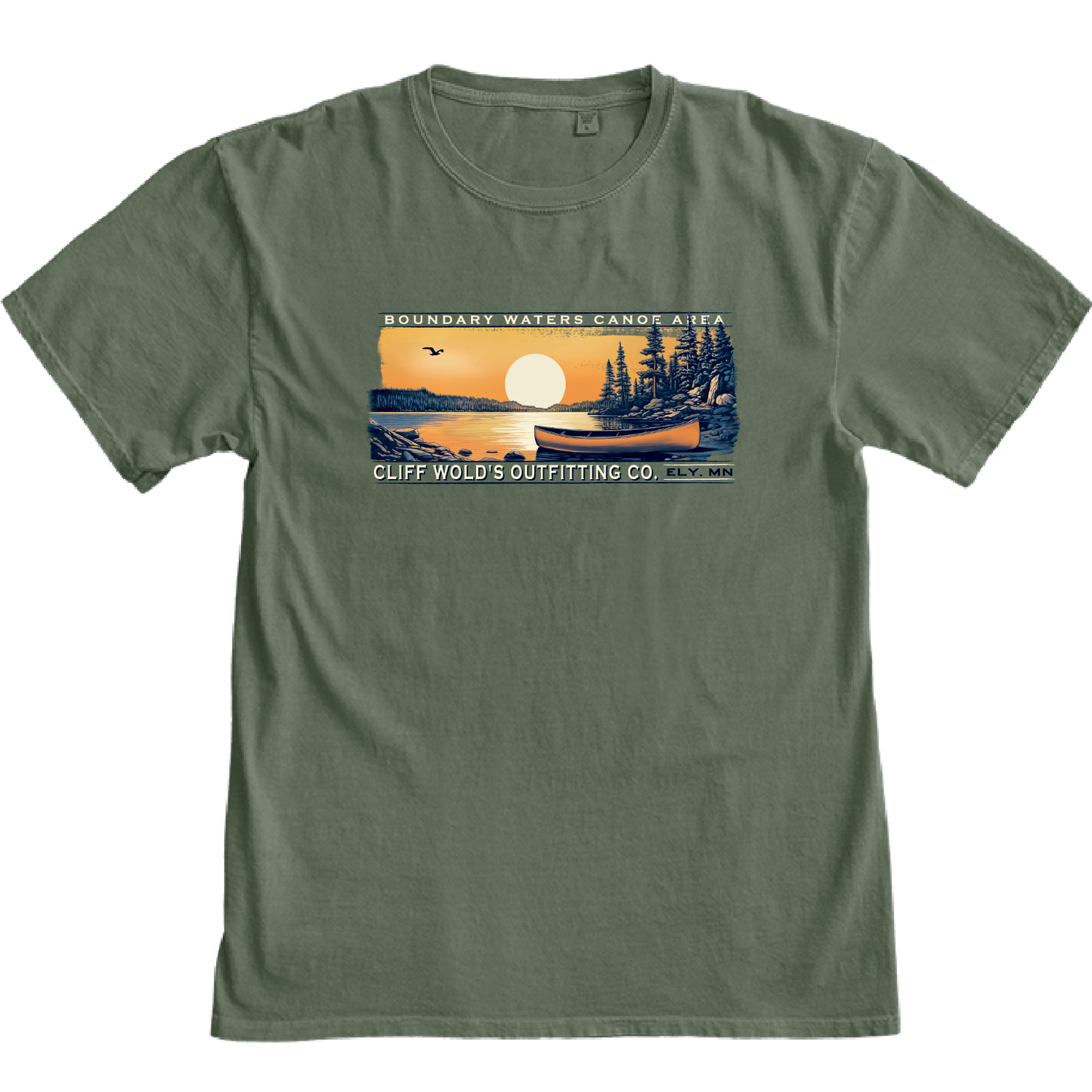 T-Shirt Ferrier Lake/Pines/Canoe