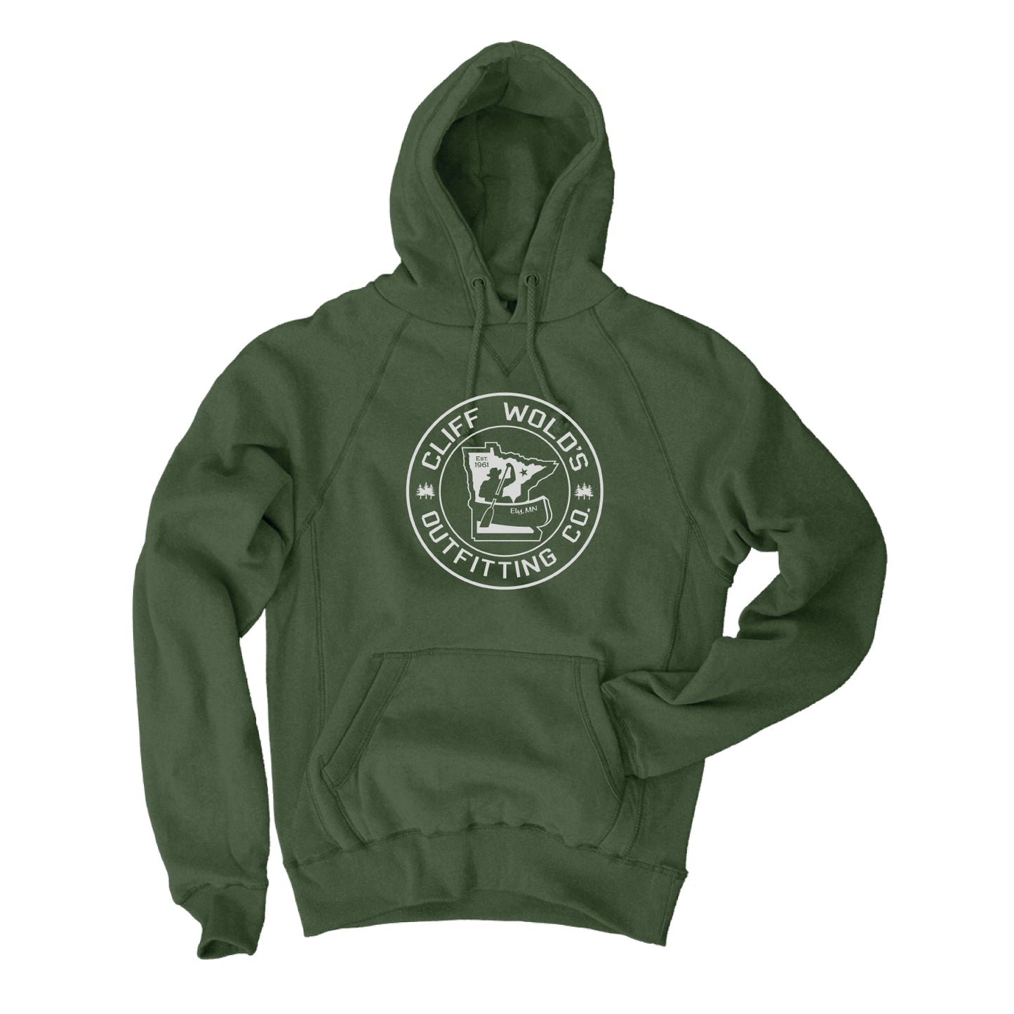 Hooded Sweatshirt Cliff Wold's Logo (Turf)