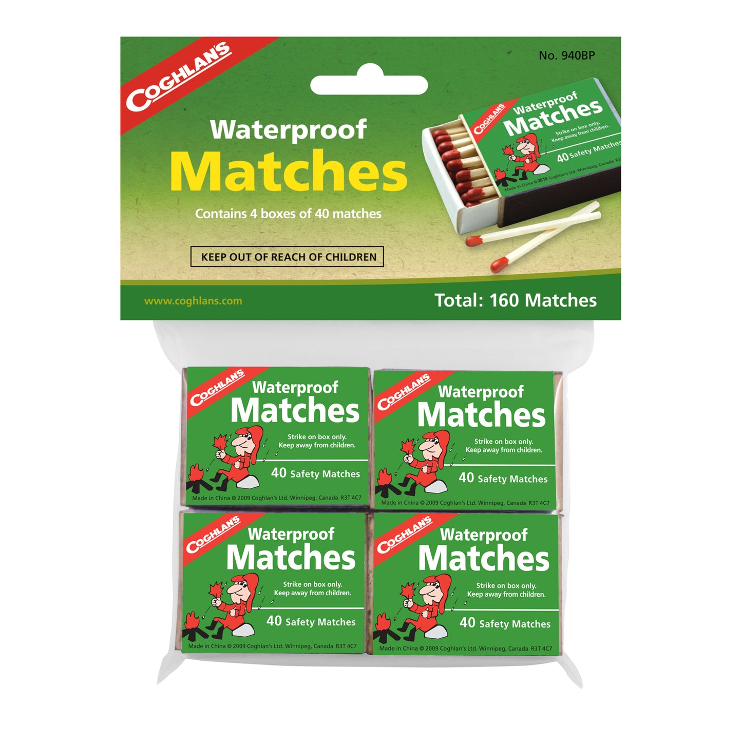 Coghlan's Waterproof Matches - 4 Pack