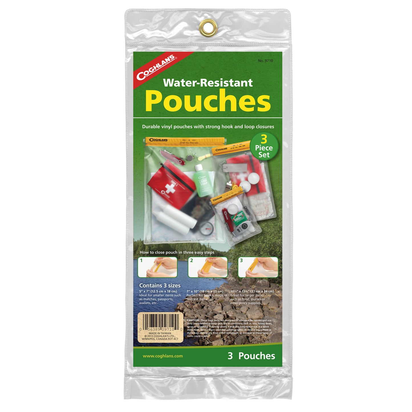 Coghlan's Water-Resistant Pouches, 3 Pack