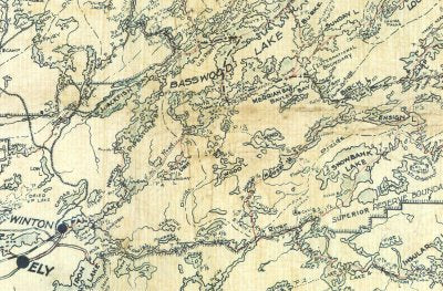 Antique BWCA & Quetico Map